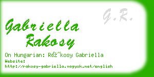 gabriella rakosy business card